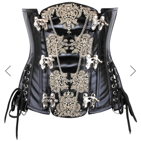 NWOT Ornate Leatherette Steampunk Underbust Corset